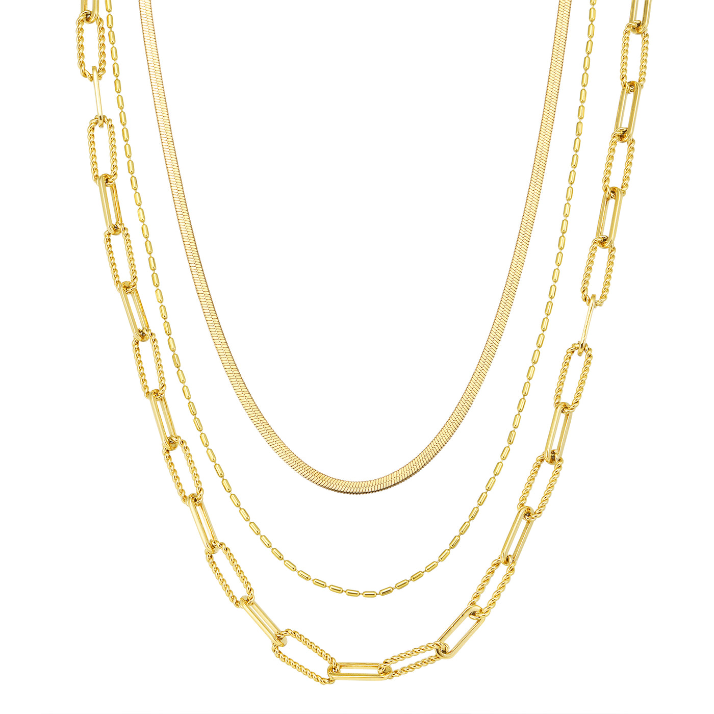 Timeless Triple Layer Chain Necklace Waterproof