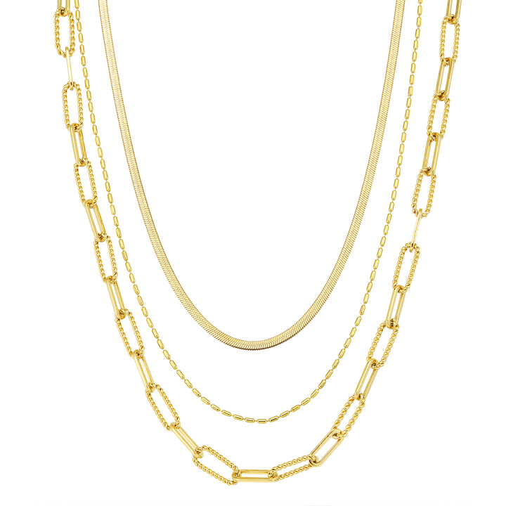 Collier à Trois Rangées Chaînes Intemporel Waterproof