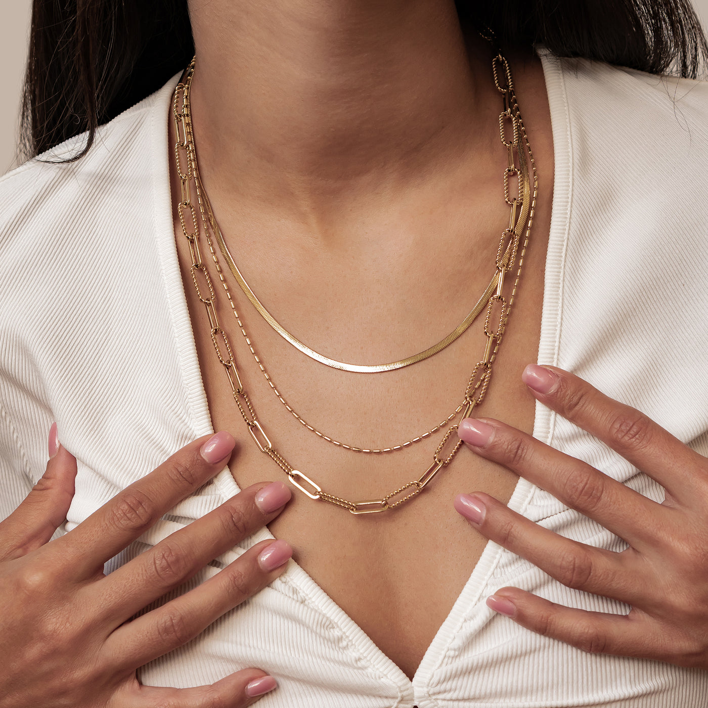 Timeless Triple Layer Chain Necklace Waterproof