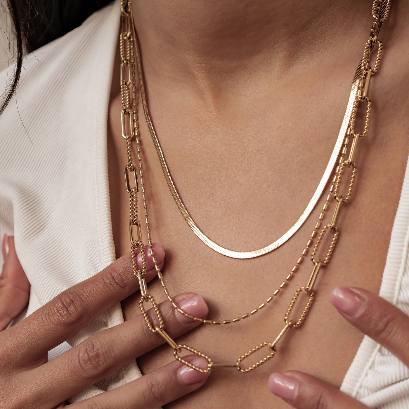 Timeless Triple Layer Chain Necklace Waterproof