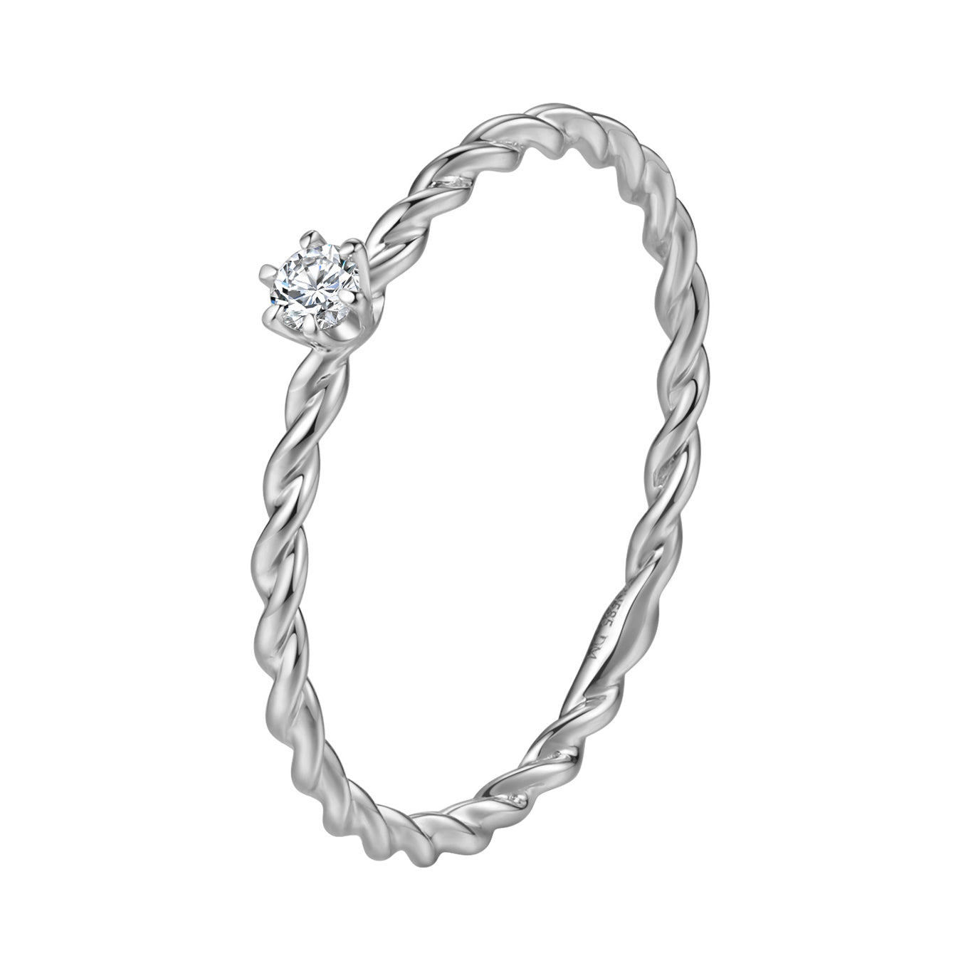 Bague Diamant Ensemble en Or Massif 14 CT