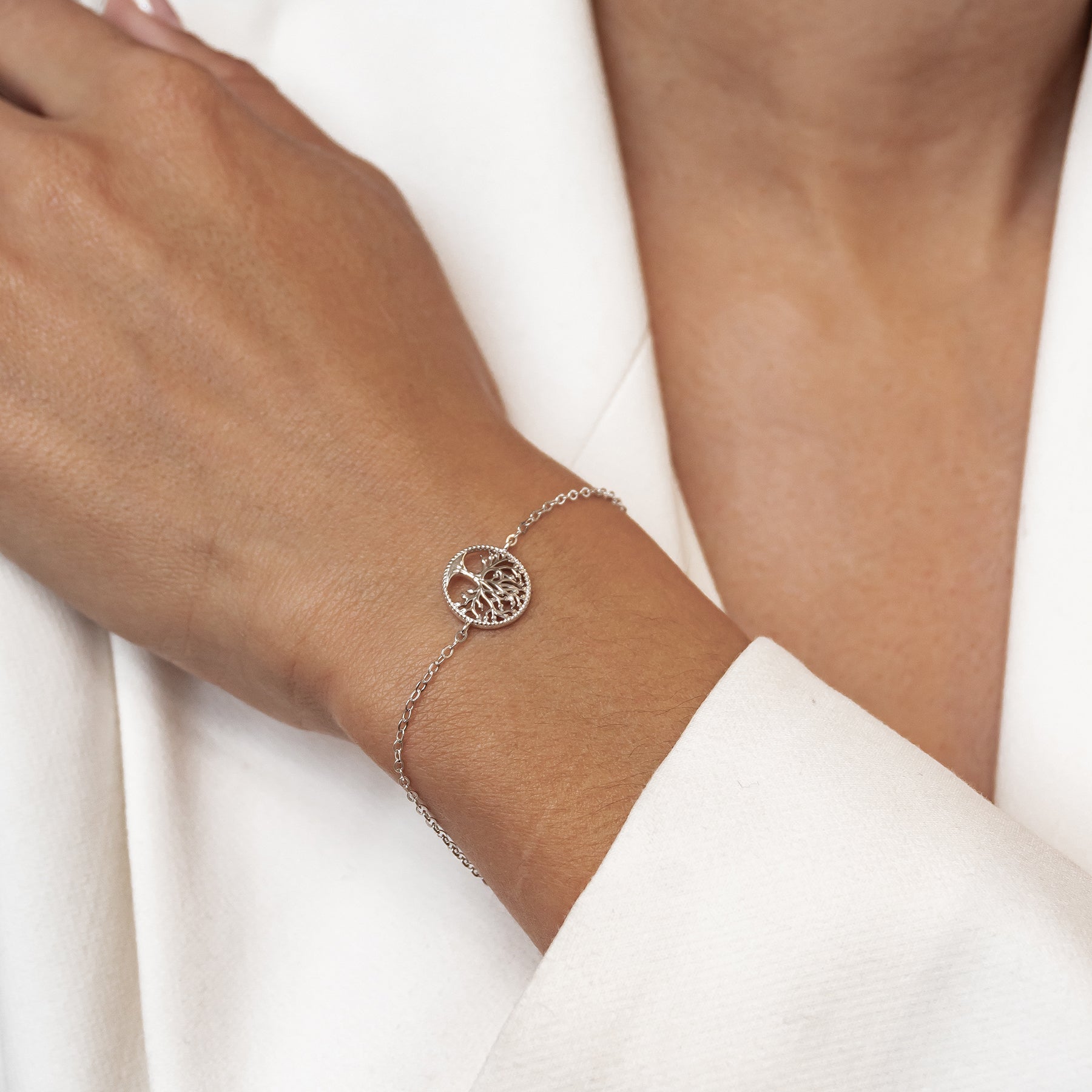 Lebensbaum Armband aus Sterlingsilber