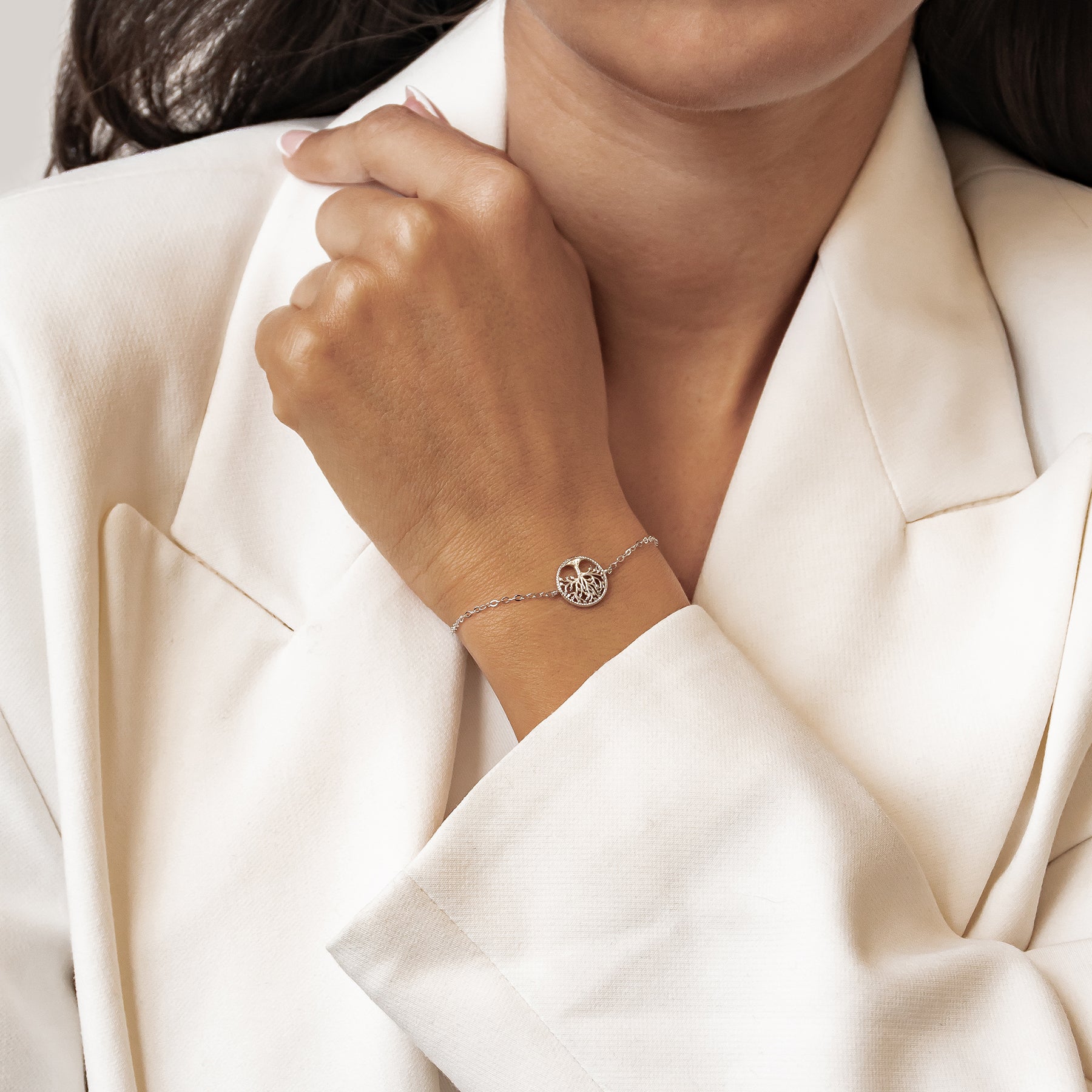 Lebensbaum Armband aus Sterlingsilber