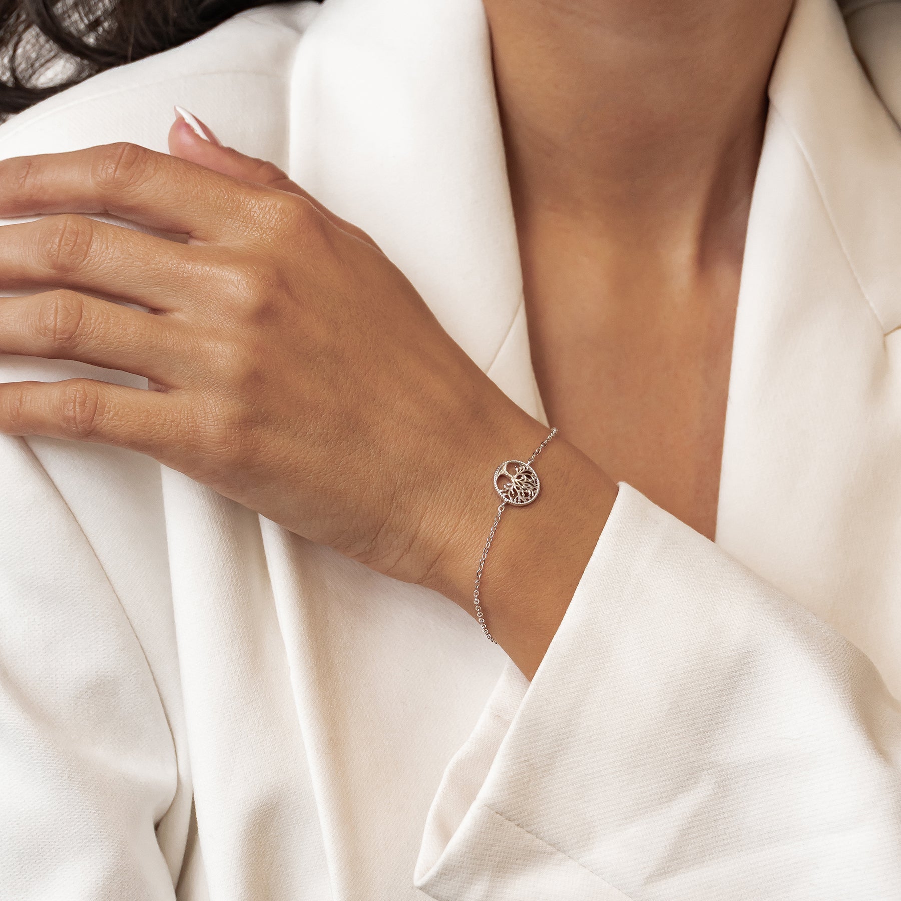 Lebensbaum Armband aus Sterlingsilber