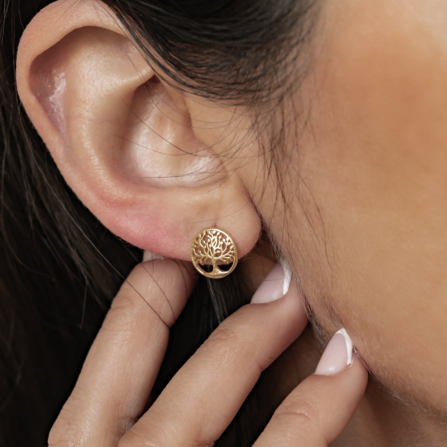 Tree of Life Stud Earrings Sterling Silver