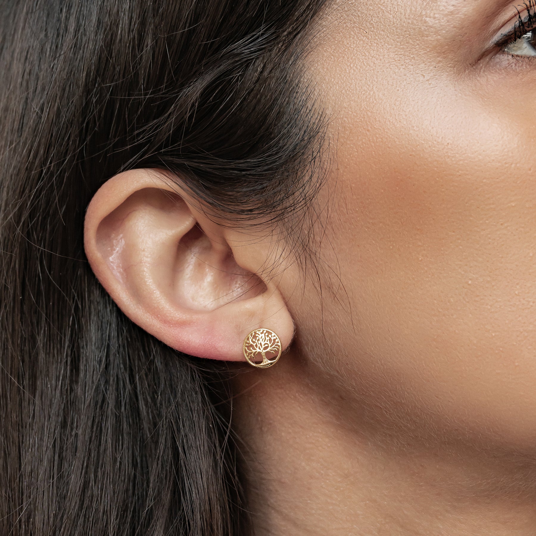 Tree of Life Stud Earrings Sterling Silver