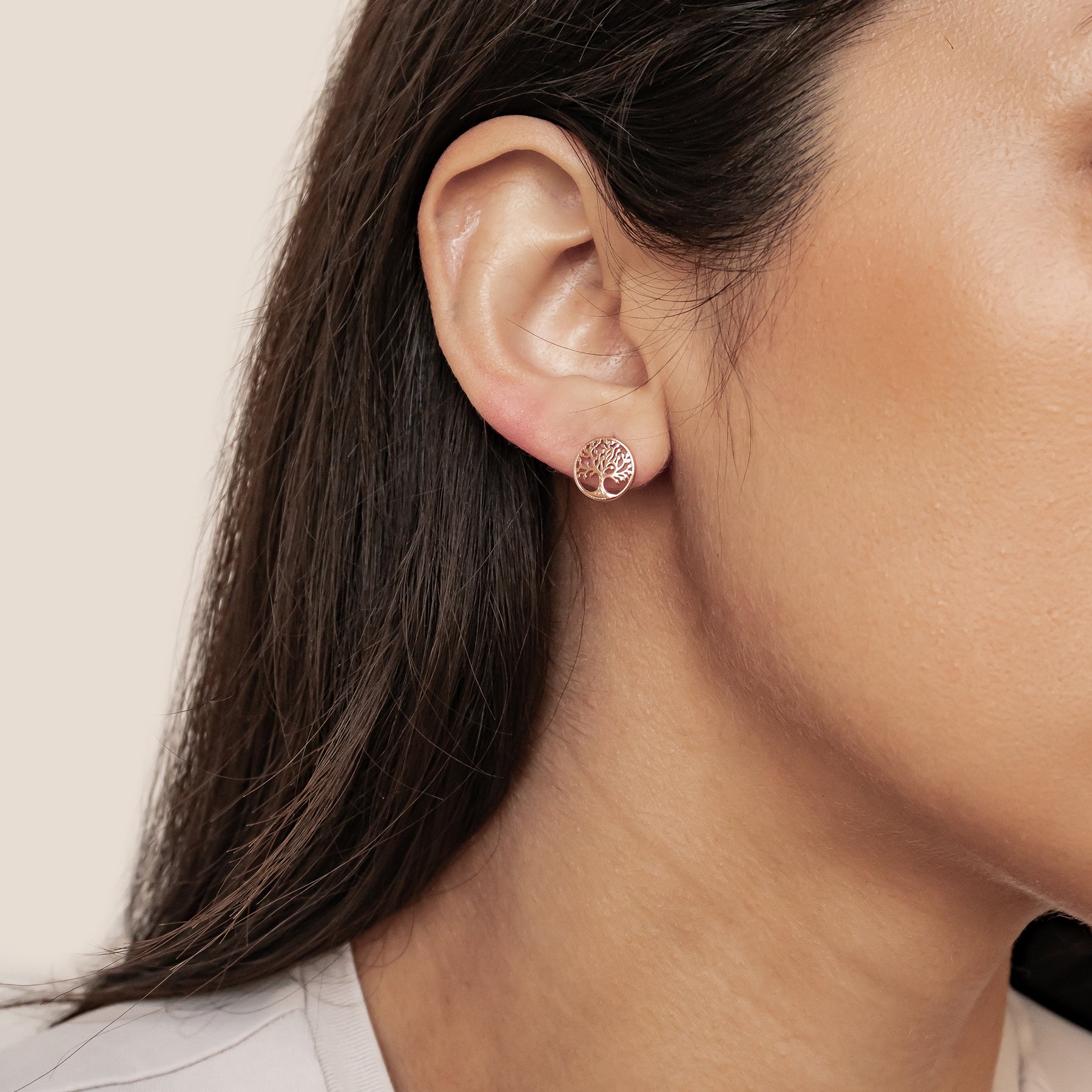 Tree of Life Stud Earrings Sterling Silver