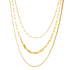 Triple Layer Geometric Chain Necklace Waterproof