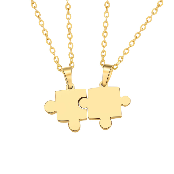 Twin Puzzle Necklace Set Waterproof