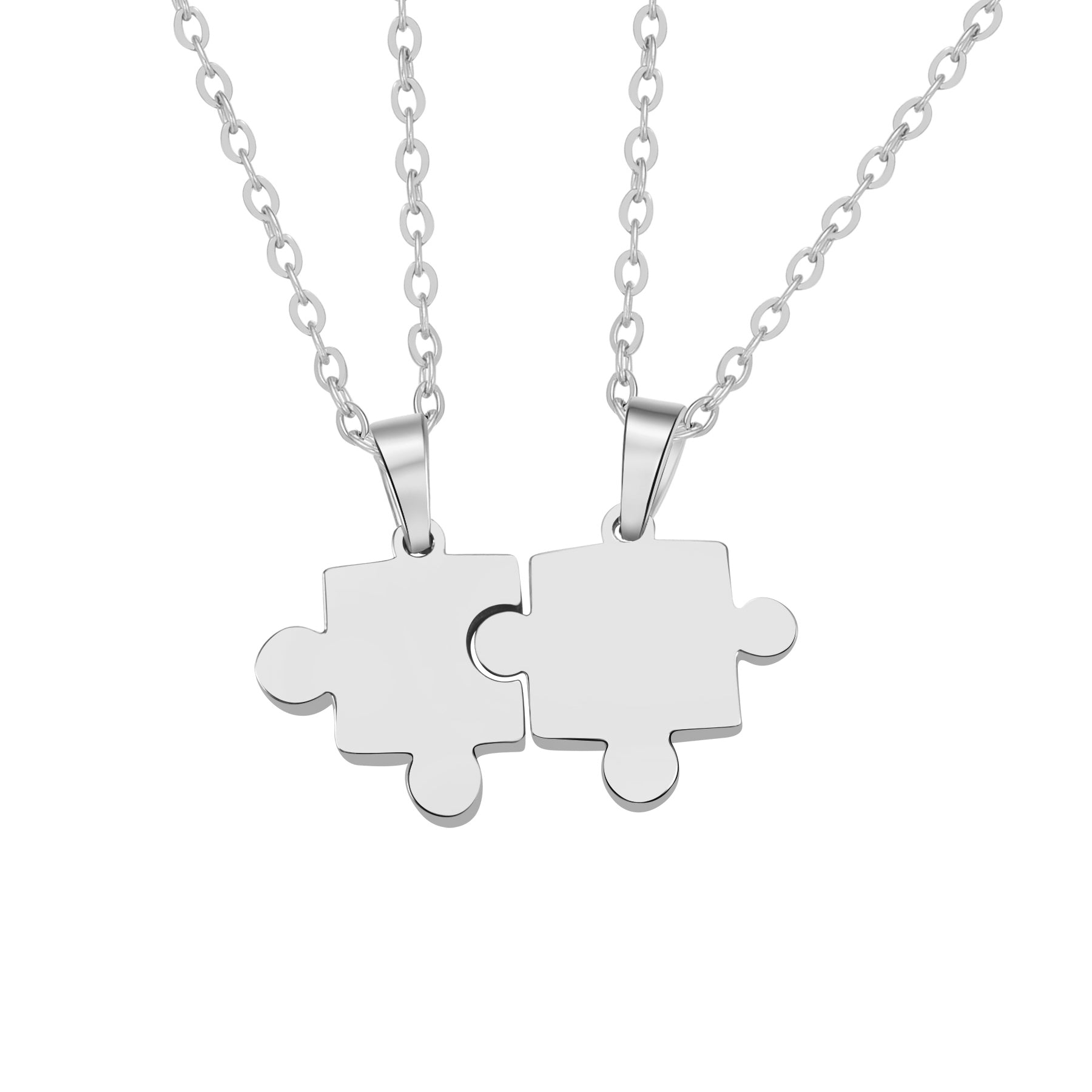 Twin Puzzle Necklace Set Waterproof
