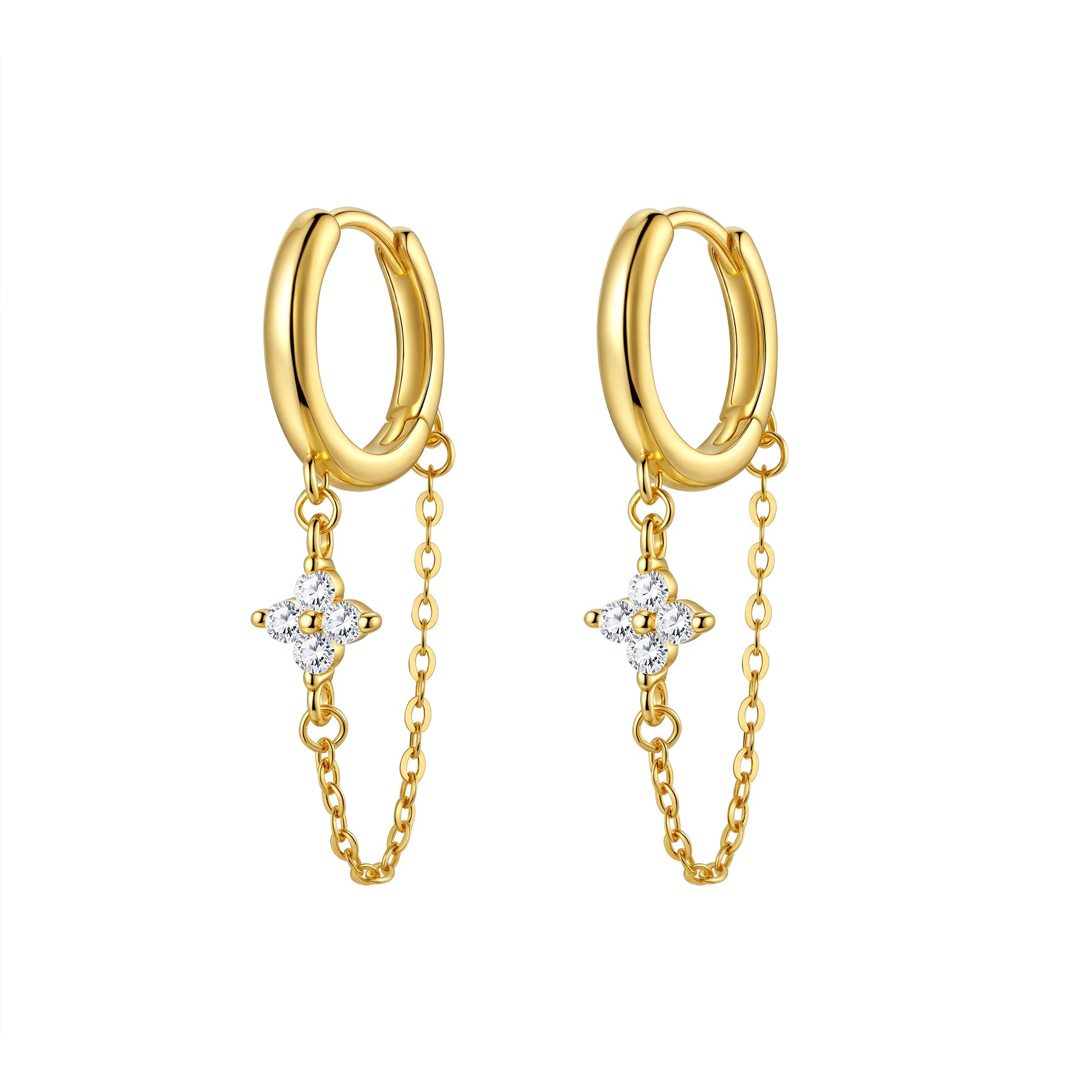 Créoles Blossom Étincelle Argent Sterling