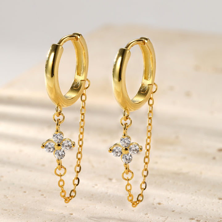 Aros Blossom Brillo Plata de Ley 925