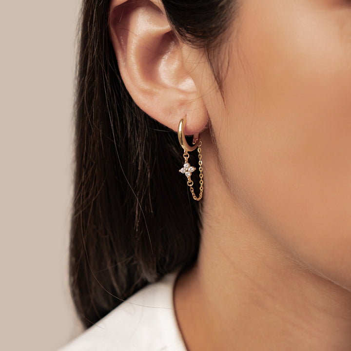 Aros Blossom Brillo Plata de Ley 925