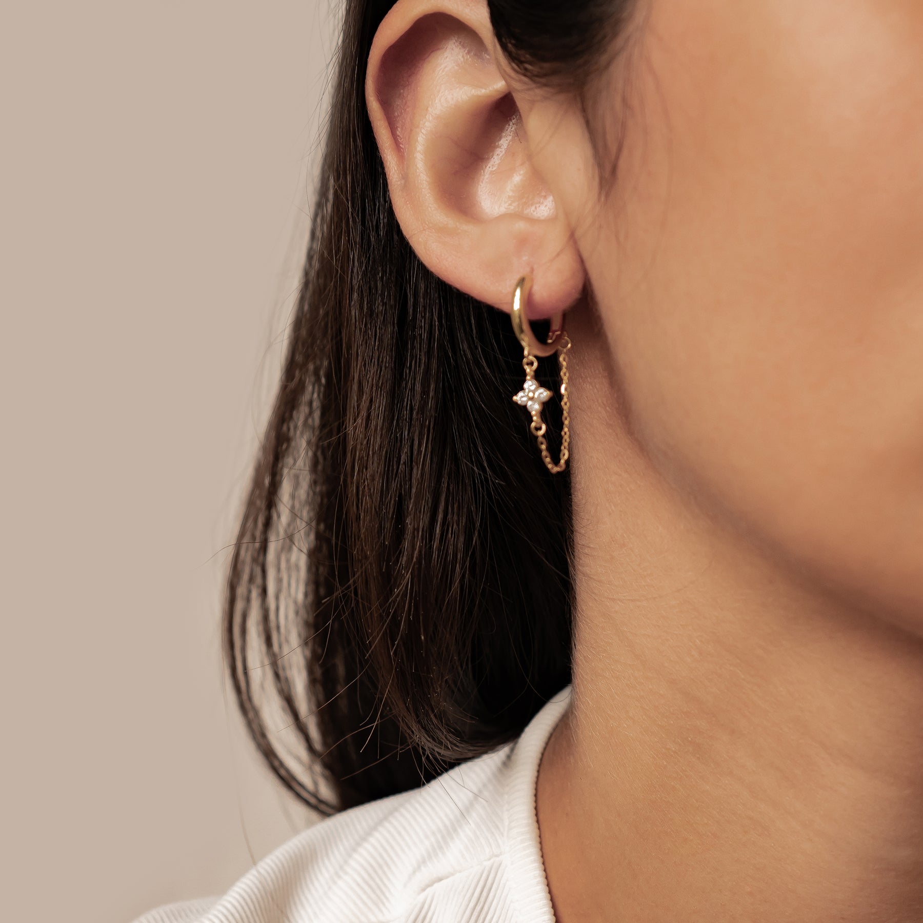 Créoles Blossom Étincelle Argent Sterling