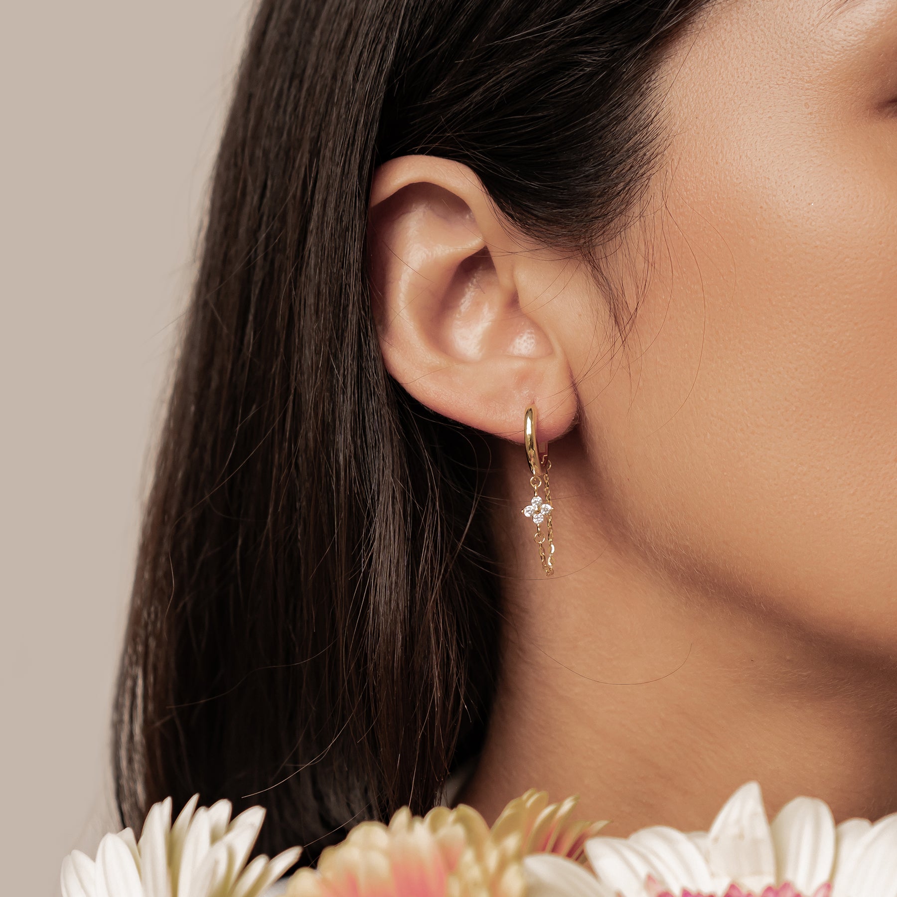 Créoles Blossom Étincelle Argent Sterling