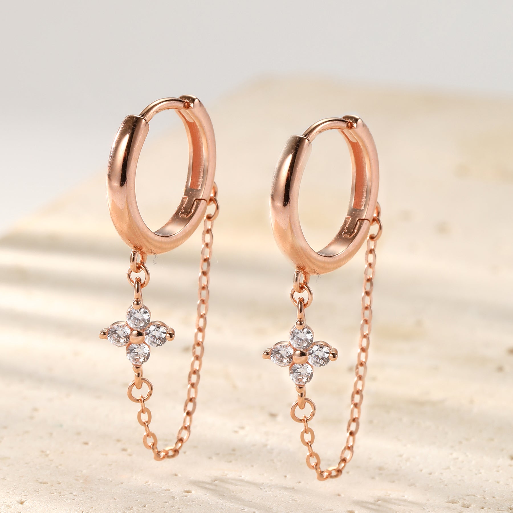 Créoles Blossom Étincelle Argent Sterling