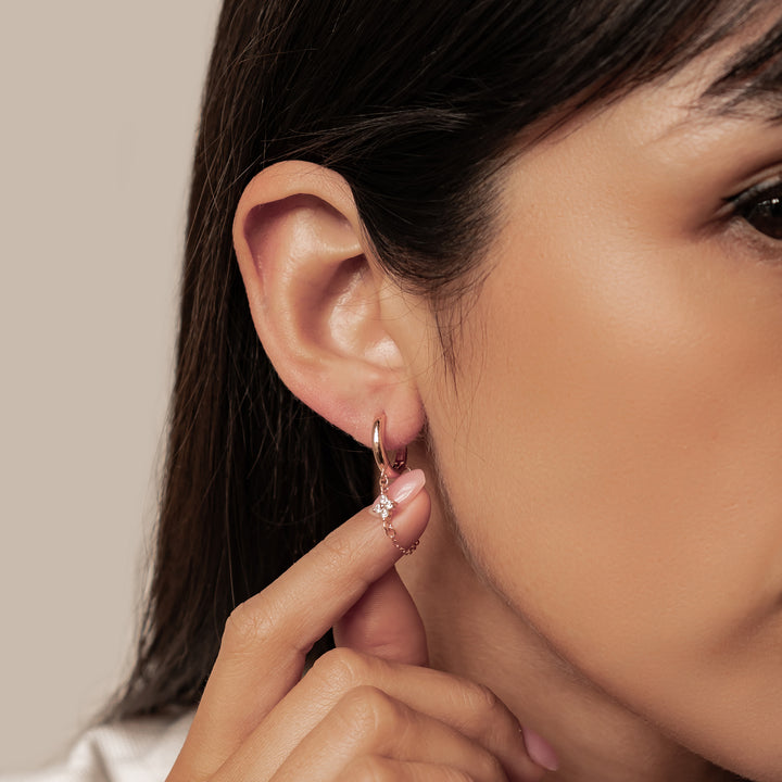 Aros Blossom Brillo Plata de Ley 925