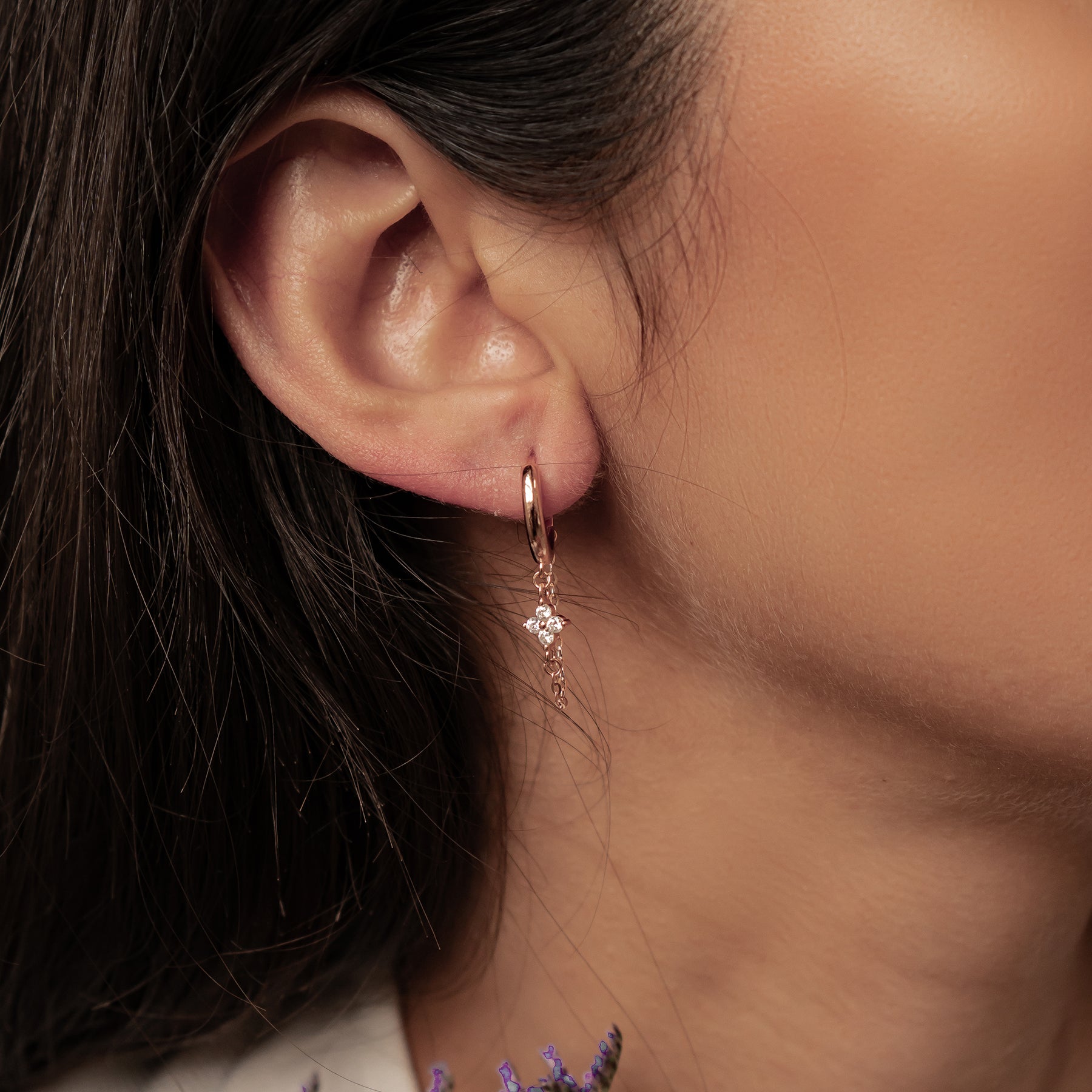 Créoles Blossom Étincelle Argent Sterling