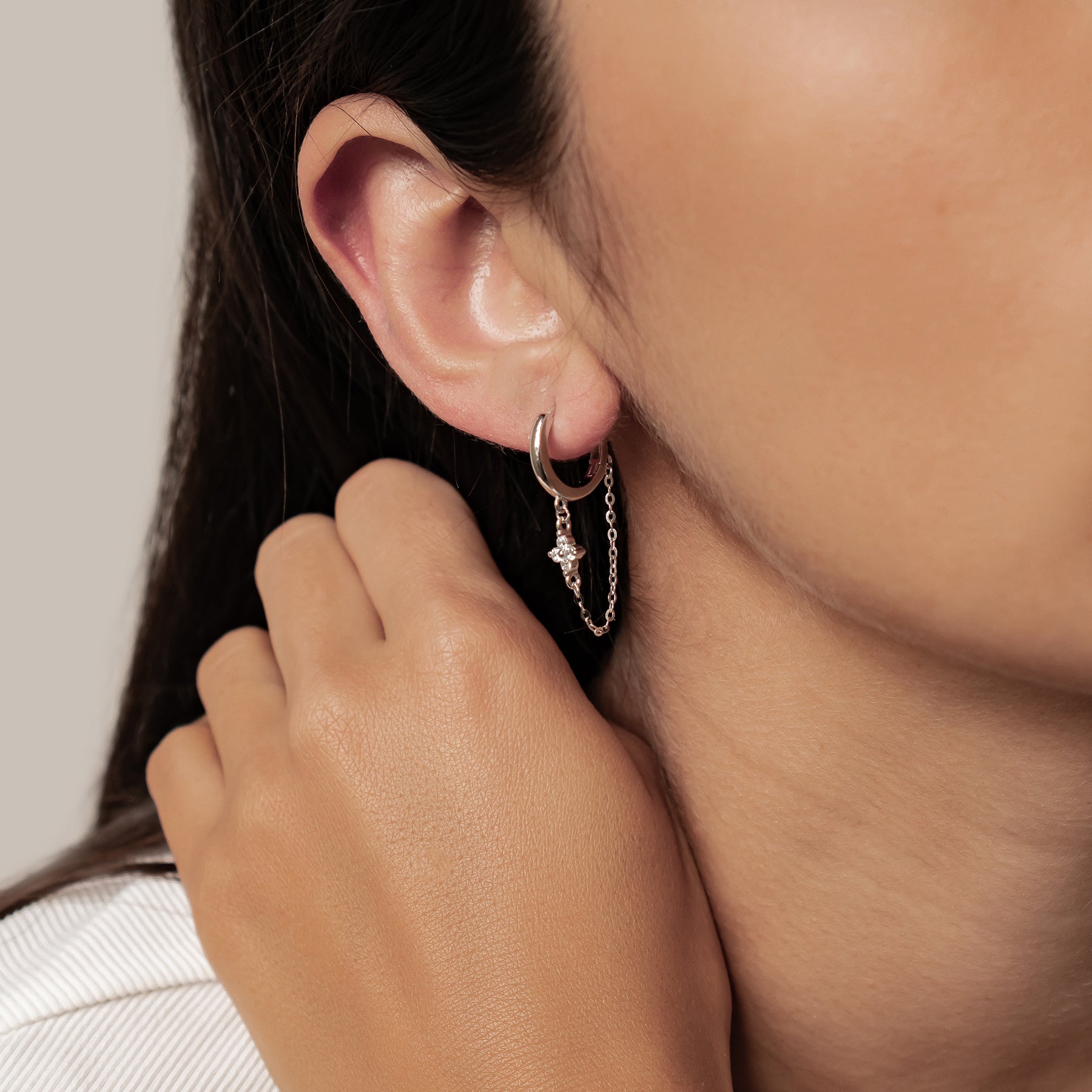 Créoles Blossom Étincelle Argent Sterling