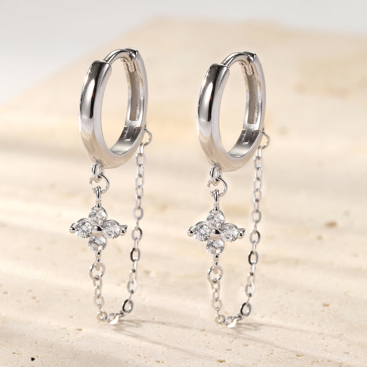 Aros Blossom Brillo Plata de Ley 925