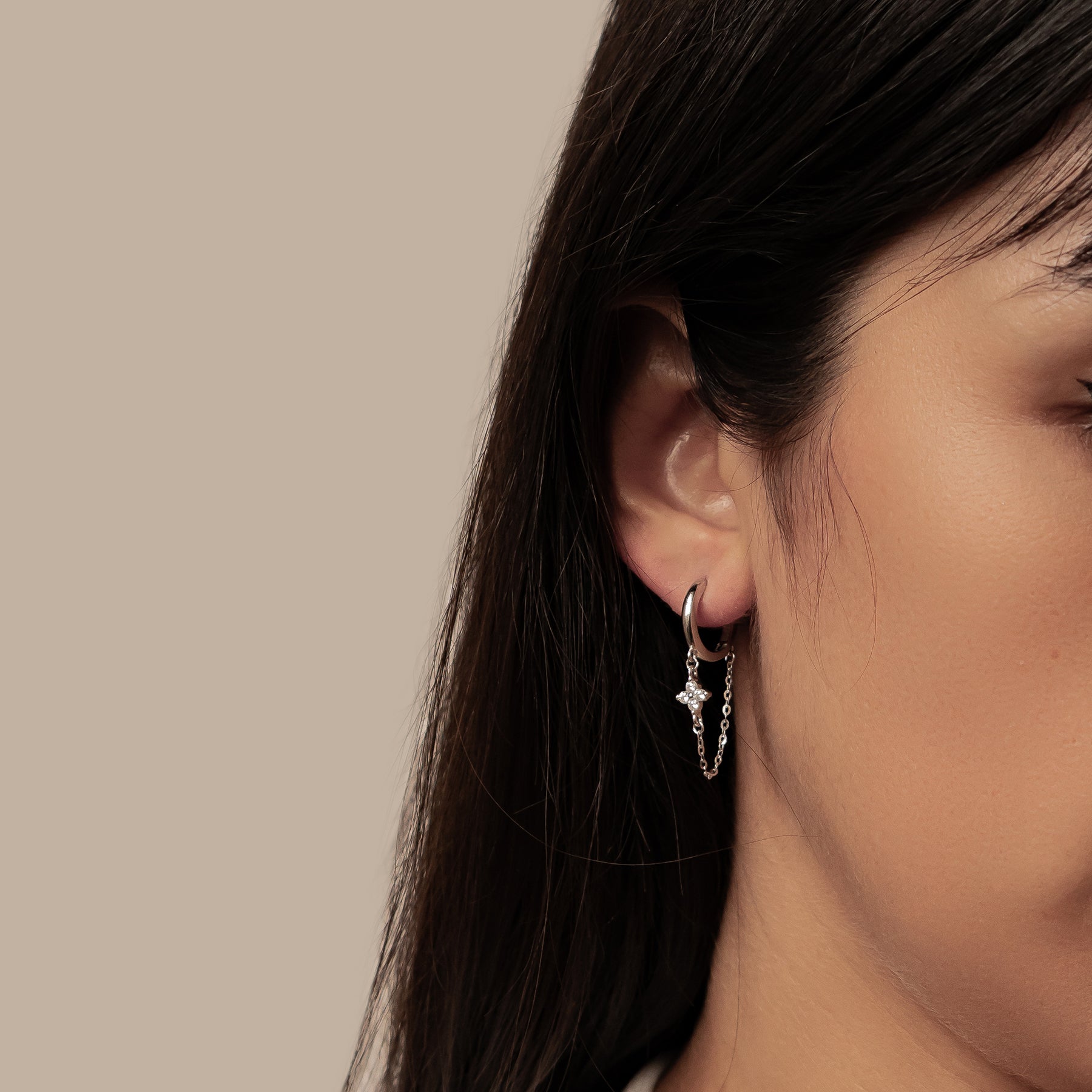 Créoles Blossom Étincelle Argent Sterling