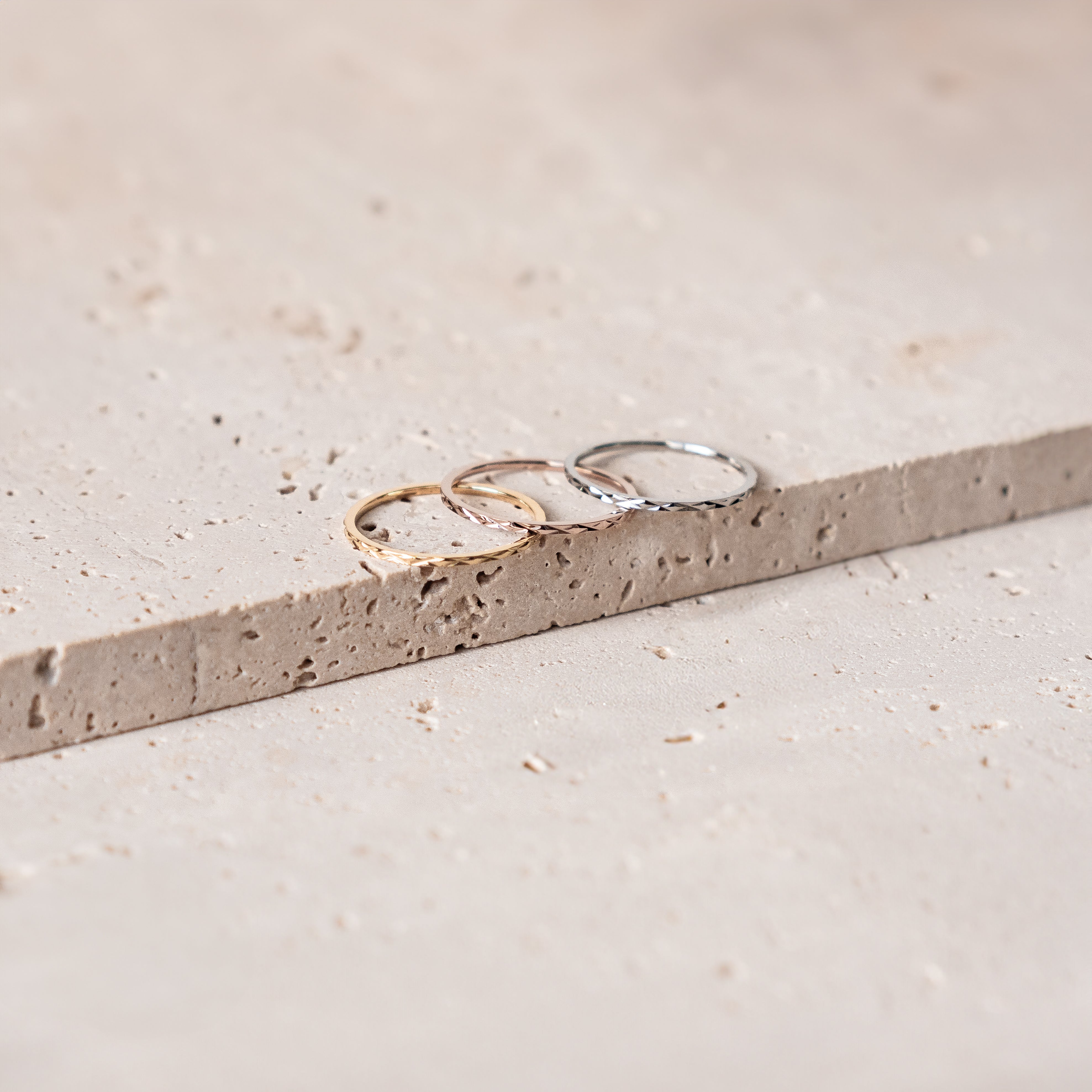 Twist Stack Ring aus Edelstahl