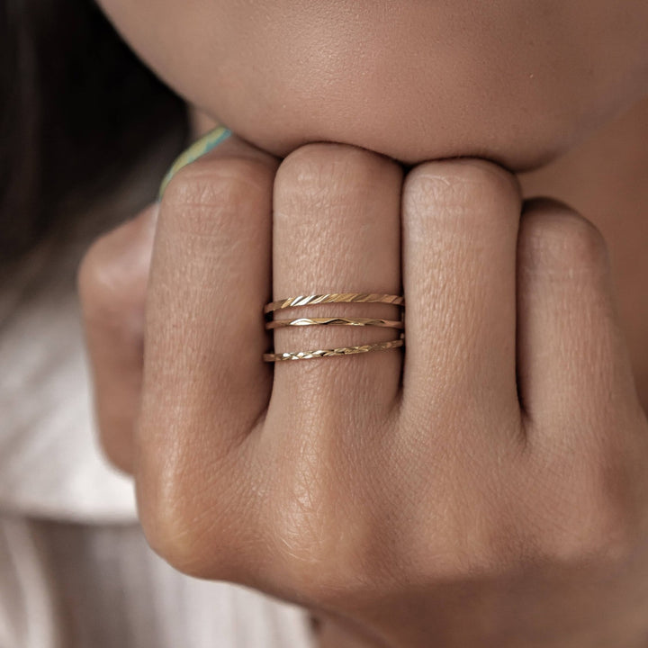 Bague Twist Stack Acier Inoxydable