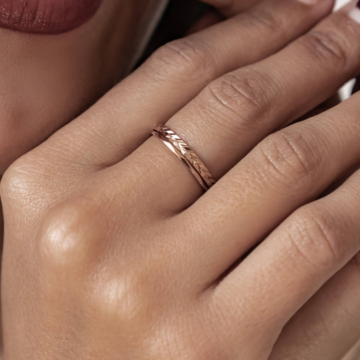Bague Twist Stack Acier Inoxydable