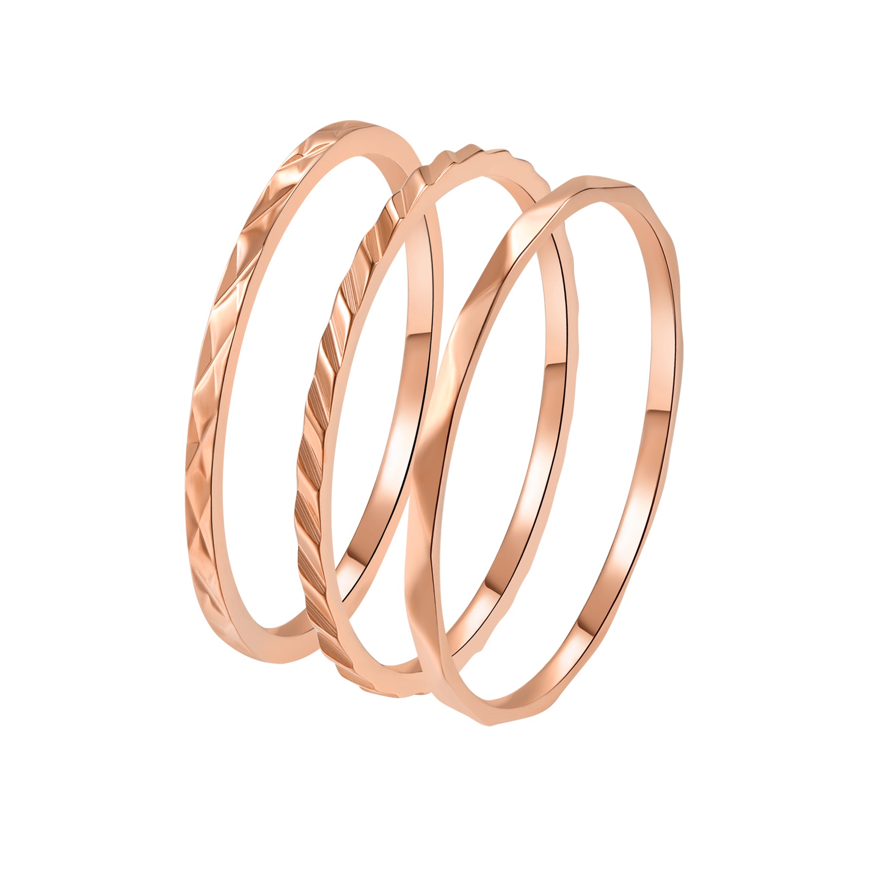 Twist Stack Ring aus Edelstahl