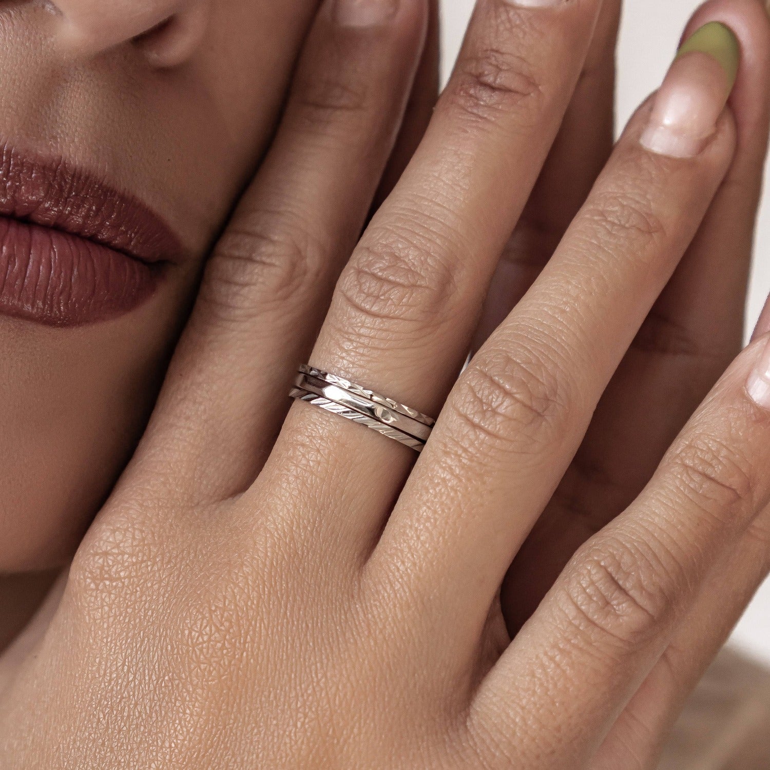 Bague Twist Stack Acier Inoxydable