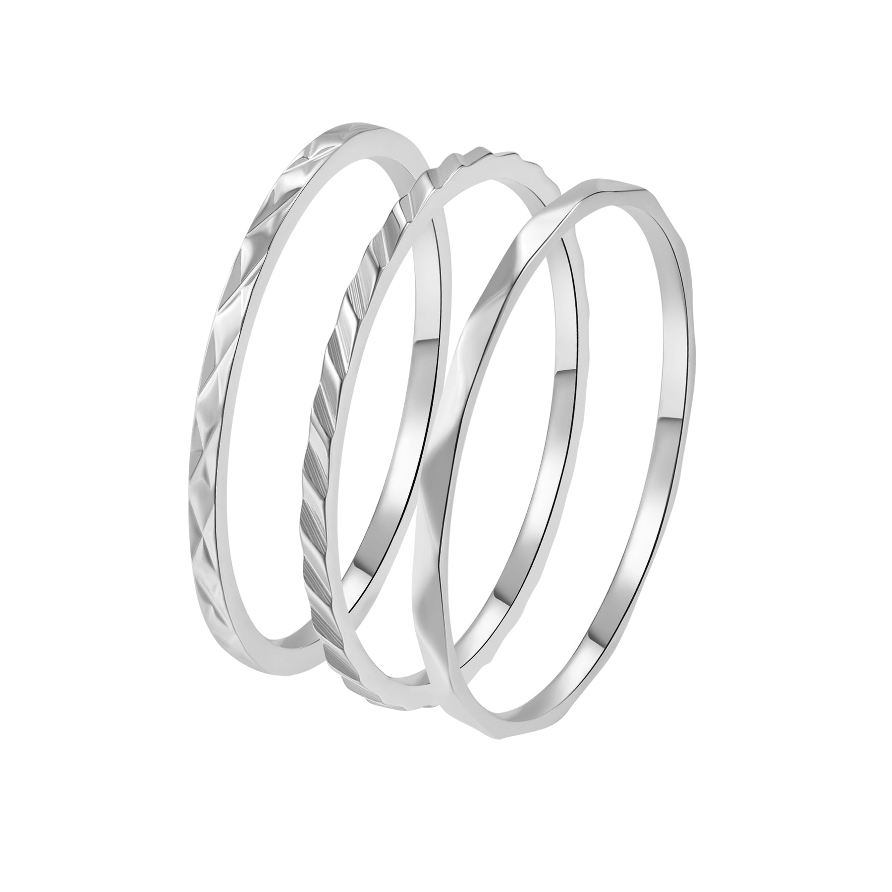 Bague Twist Stack Acier Inoxydable