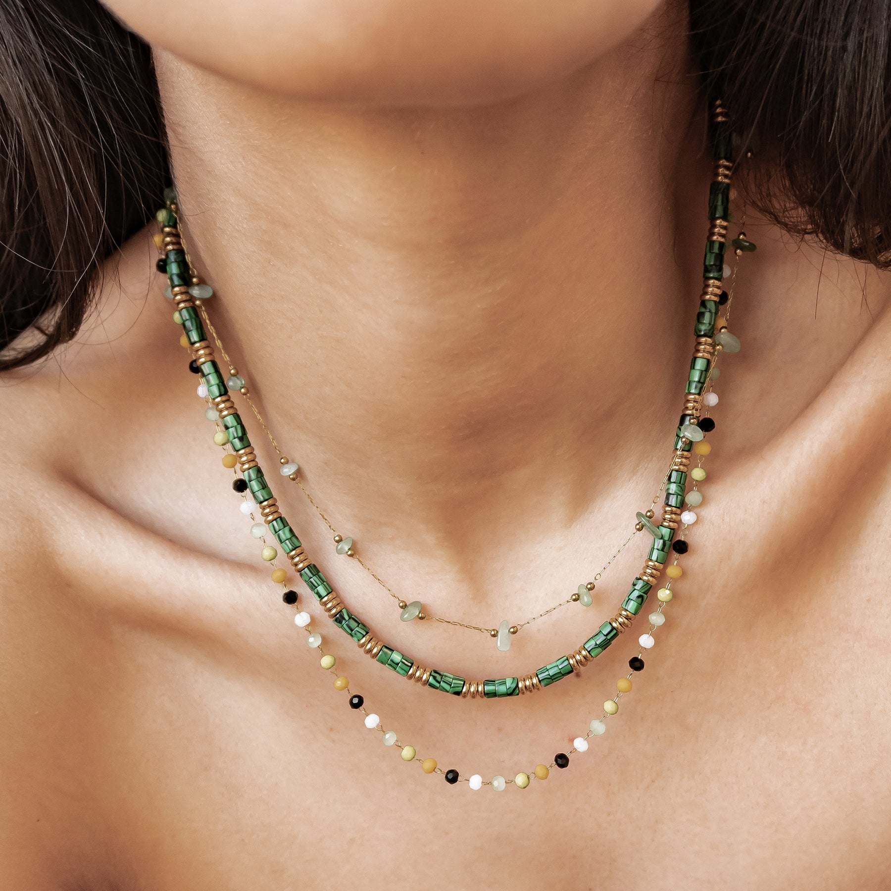 Collar Cuentas Multicolor Vibrante Waterproof