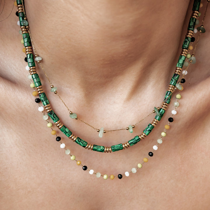 Collier Perles Multicolores Vibrant Waterproof
