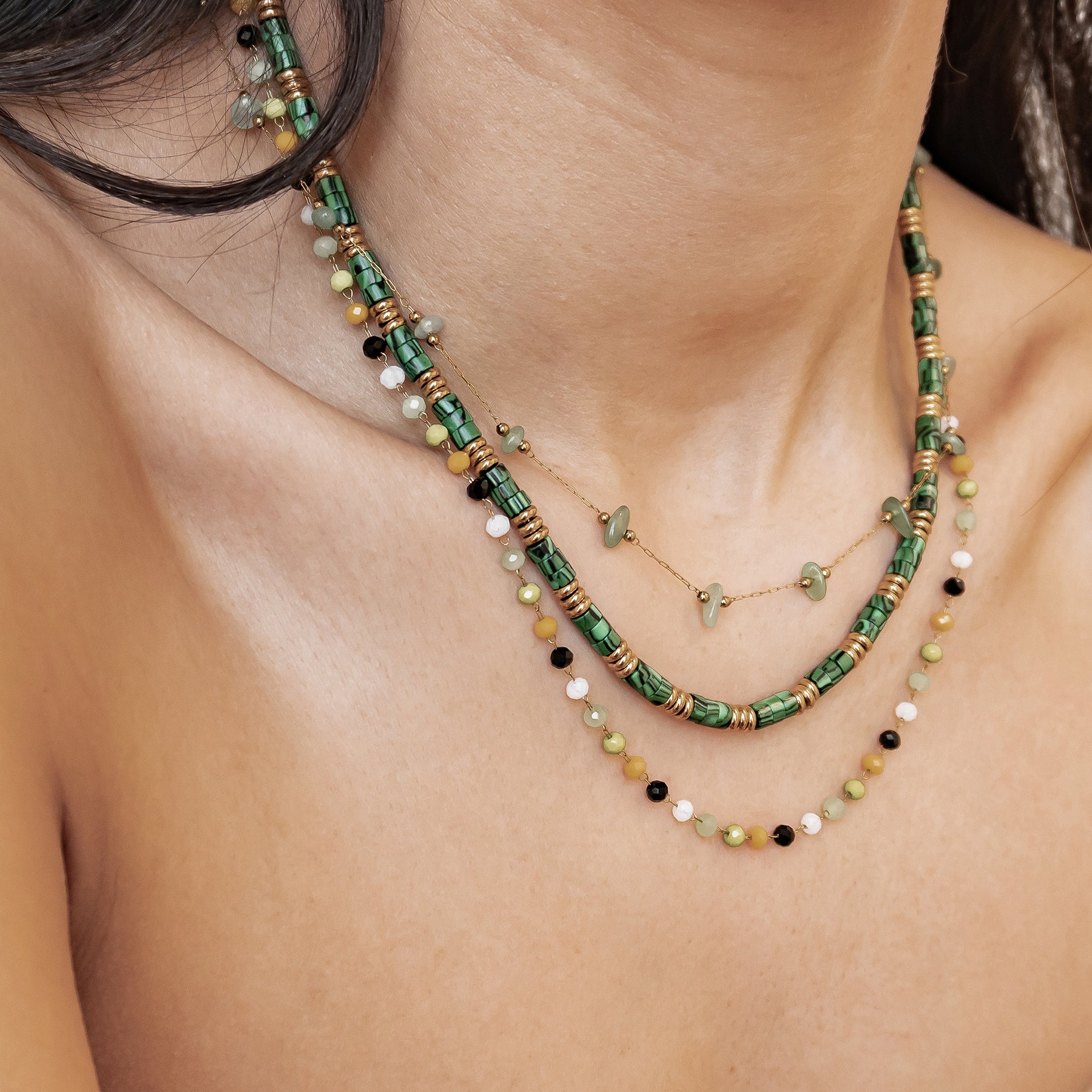 Collar Cuentas Multicolor Vibrante Waterproof