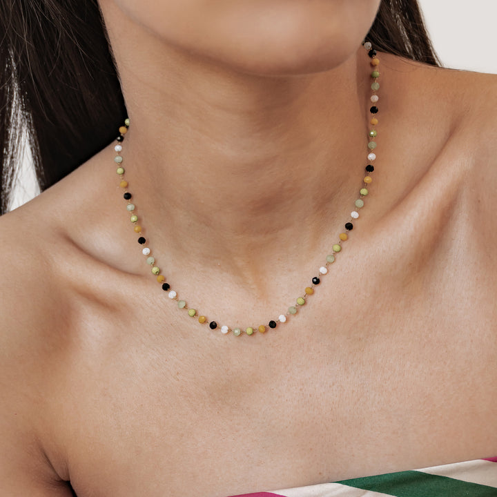 Collier Perles Multicolores Vibrant Waterproof