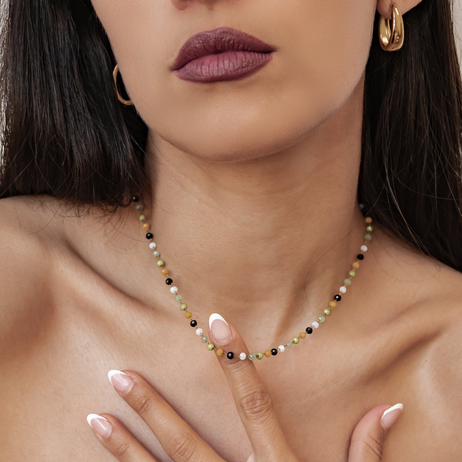 Collar Cuentas Multicolor Vibrante Waterproof