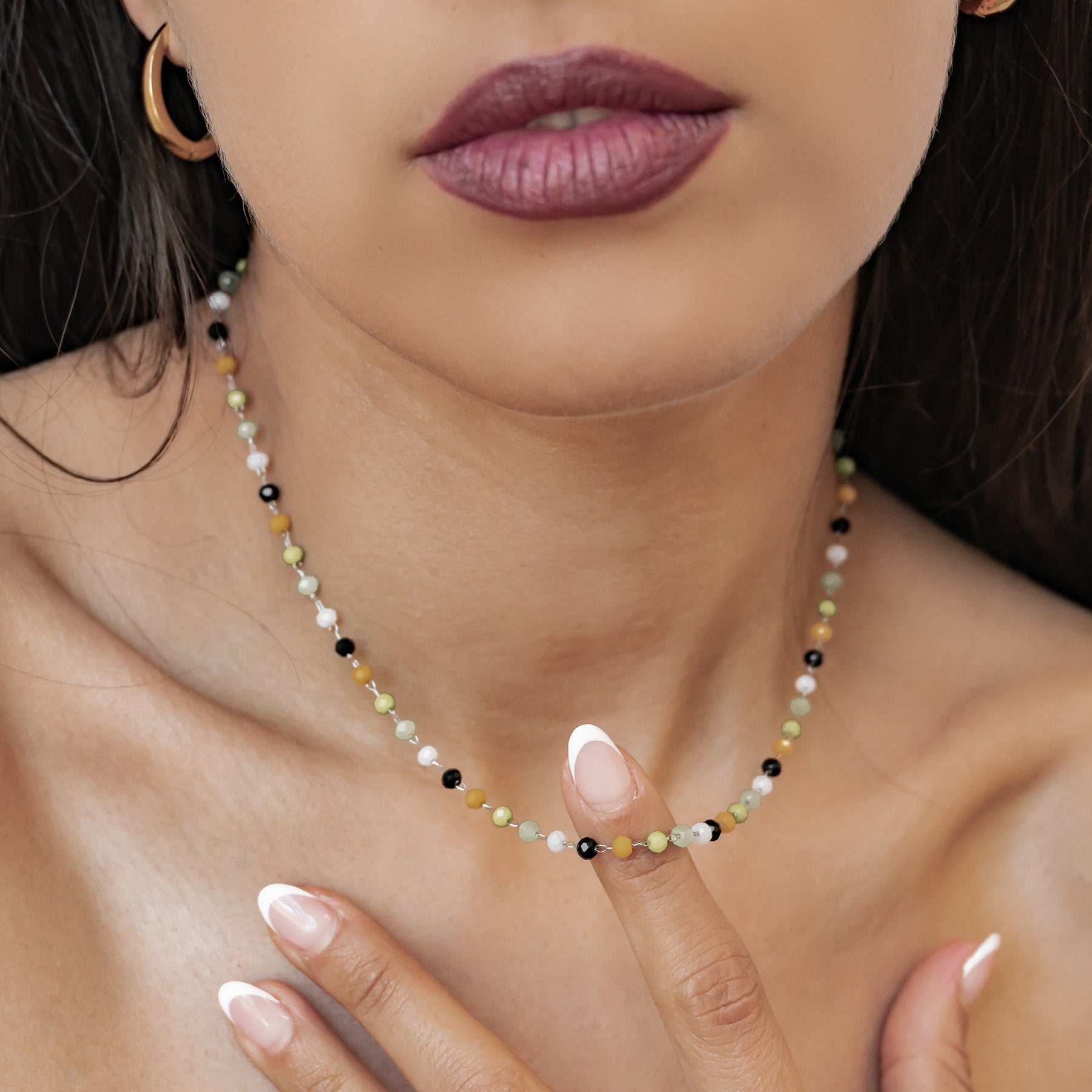Collar Cuentas Multicolor Vibrante Waterproof