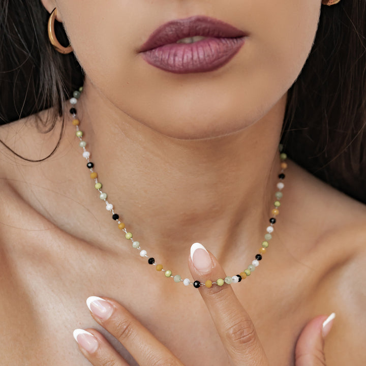 Collier Perles Multicolores Vibrant Waterproof