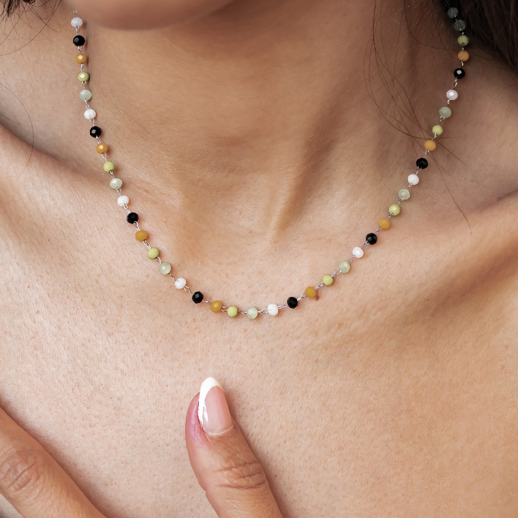 Collar Cuentas Multicolor Vibrante Waterproof