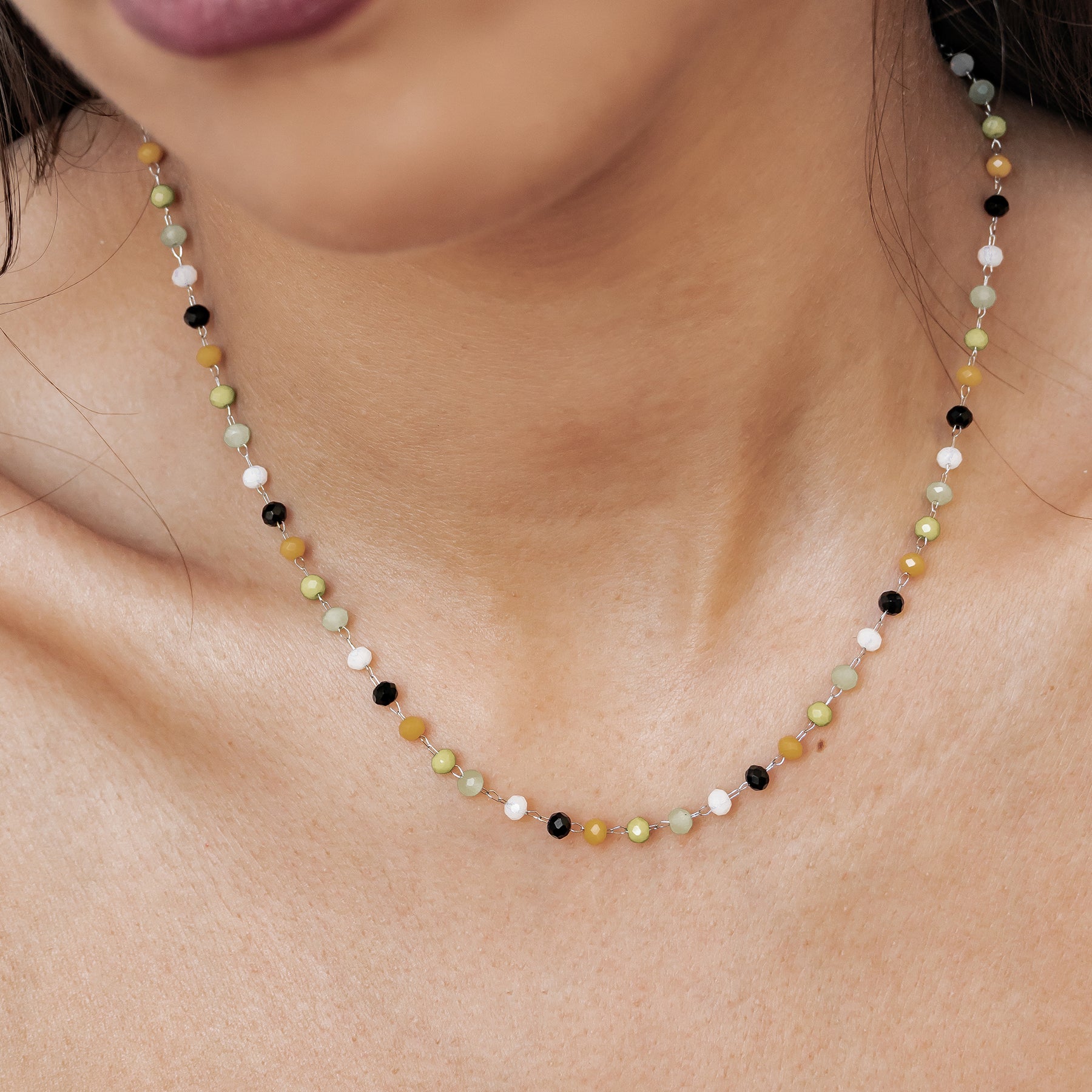 Collar Cuentas Multicolor Vibrante Waterproof