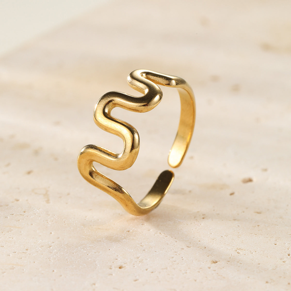 Wave Band Open Ring