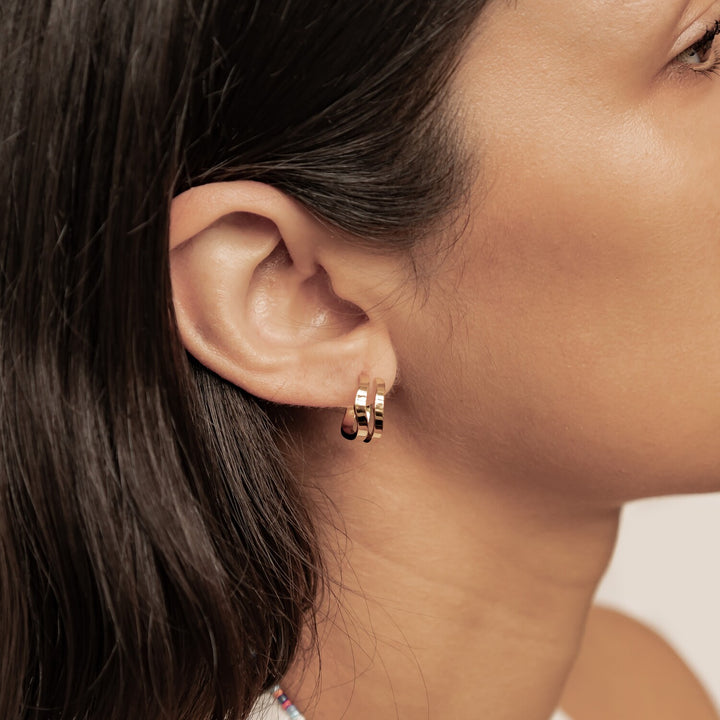 Pendientes Aros Ondulados Waterproof