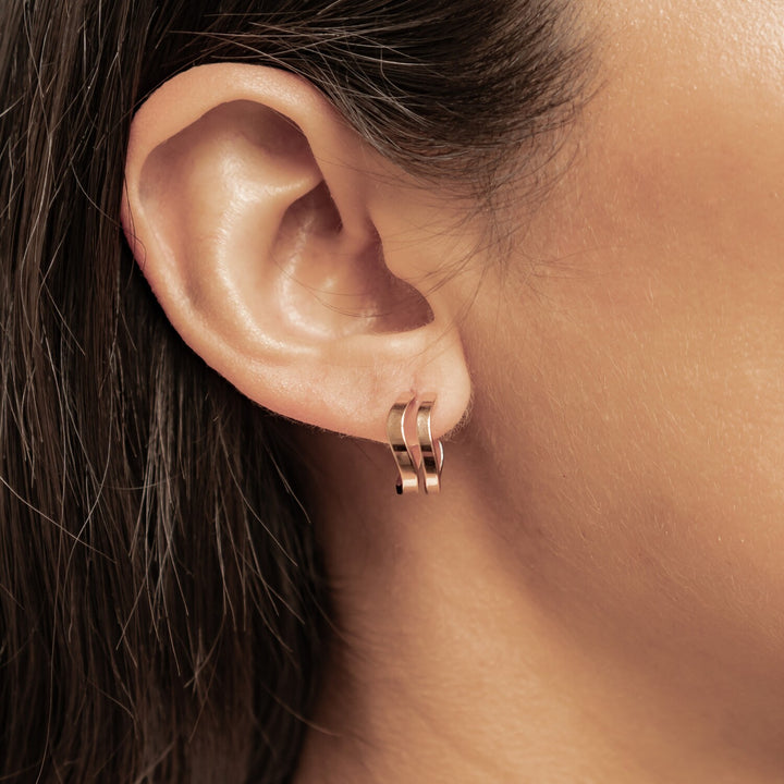 Pendientes Aros Ondulados Waterproof