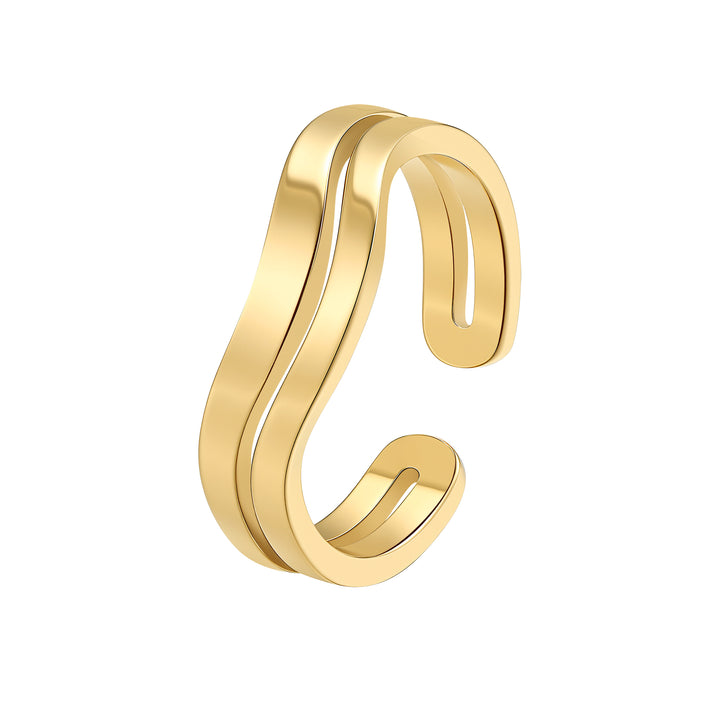 Anillo Abierto Ondulado Waterproof