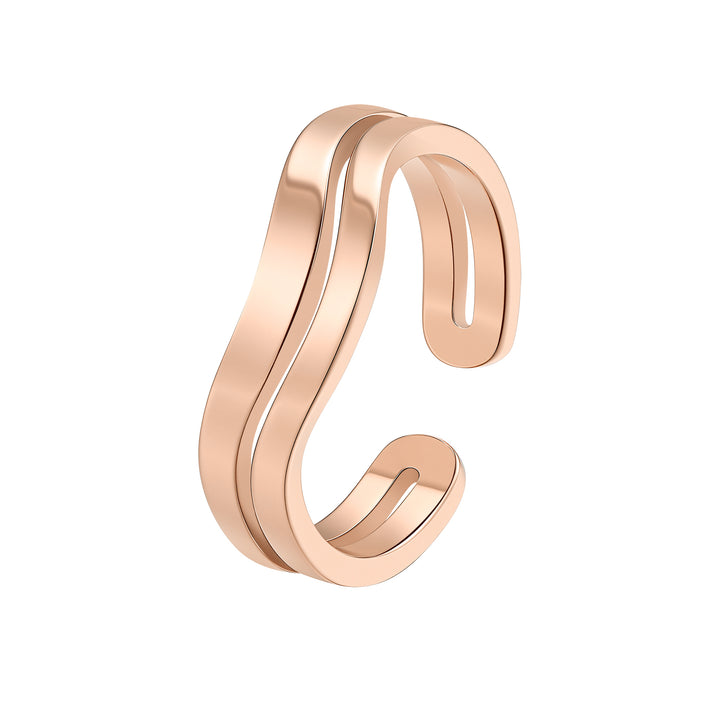 Bague Ouverte Ondulée Résistante à l’Eau