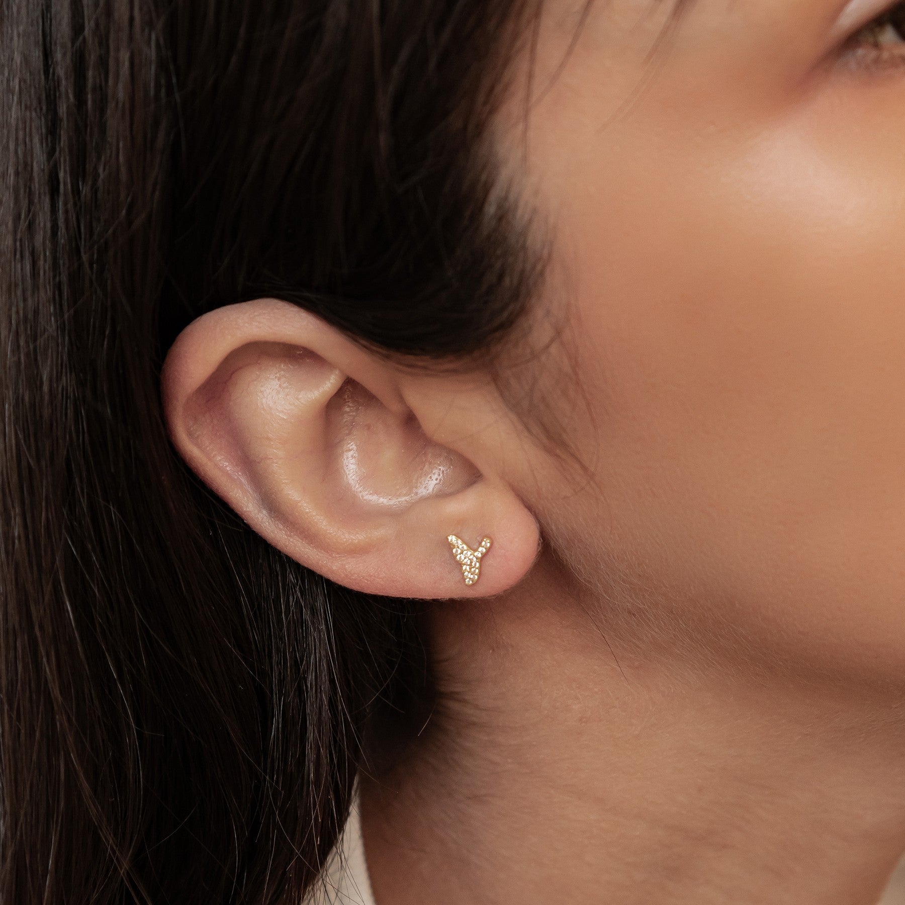 Pendientes Botón Cola Ballena Brillo Plata de Ley 925