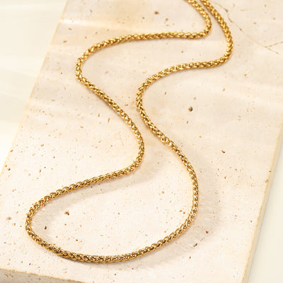 Wheat Chain Necklace Waterproof