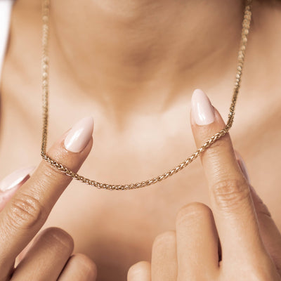 Wheat Chain Necklace Waterproof