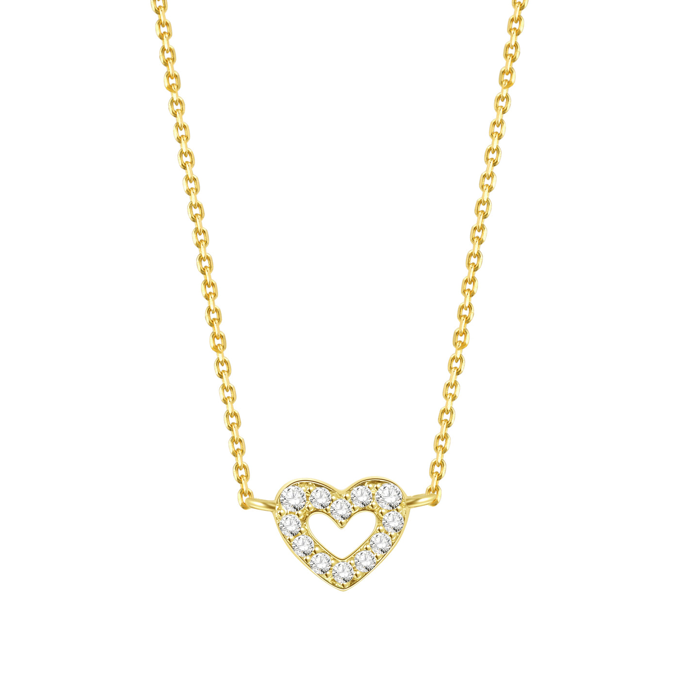Amore Kette Herz Anhänger 14K Gold