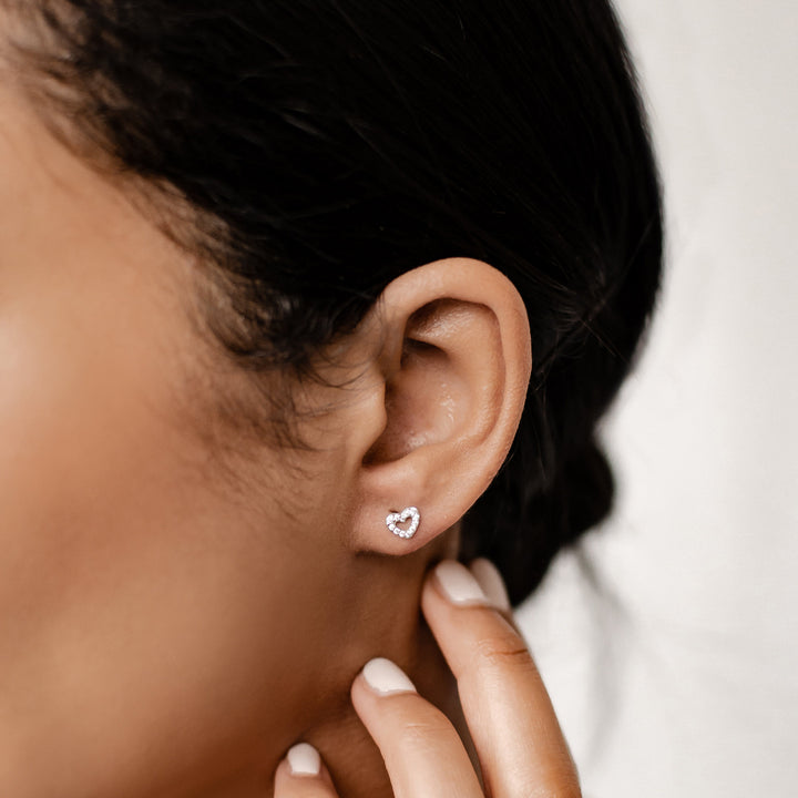 Amore Stud Earrings 14K Gold